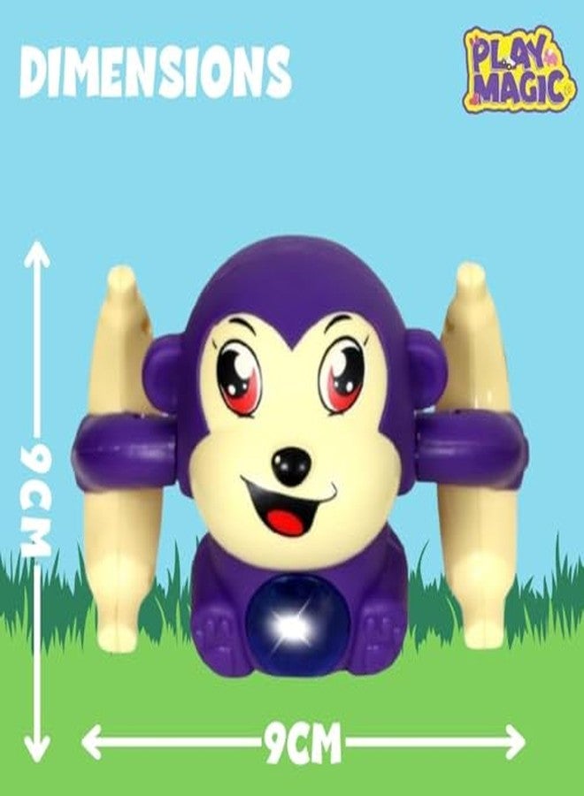 PlayMagic Musical Rolling Monkey - Purple - Image 4